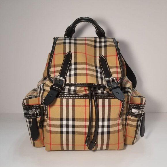 Burberry Handbags - NWT Authentic Brand New BurBerry Medium Rucksack In Vintage Check Nylon